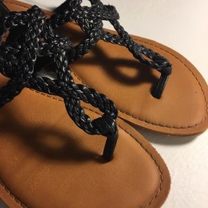 Black and Brown Sandles